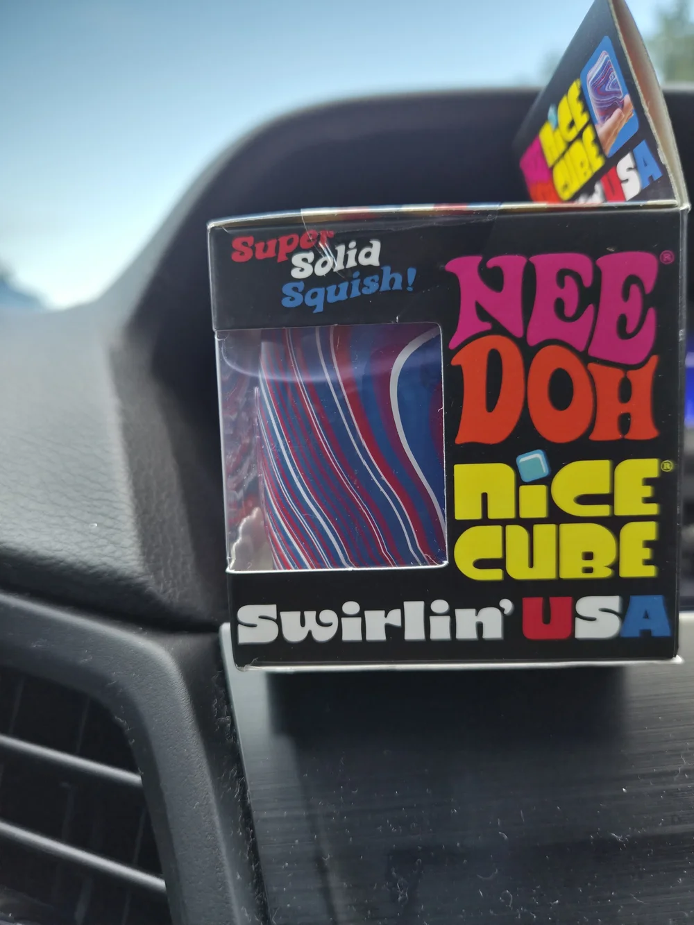 Nice Cube Swirlin' USA Red White Blue Car Toy - Nee Doh